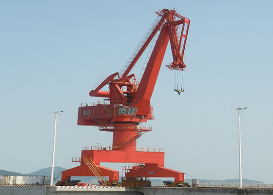 Grue de portique portaile de potence simple mobile de port pour la manipulation de conteneur/construction navale