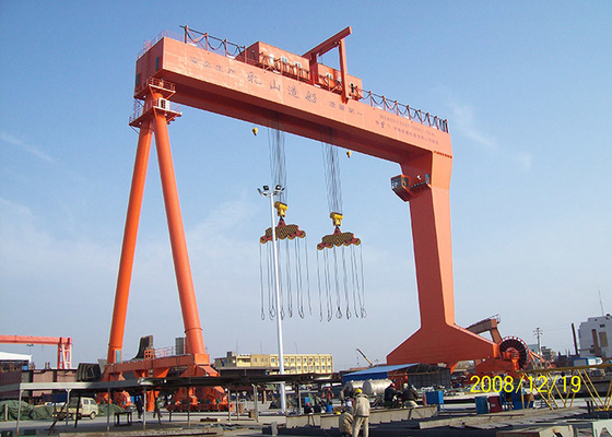 Double grue de portique de port de poutre pour la construction navale de chantier de construction navale avec la charge de levage lourde