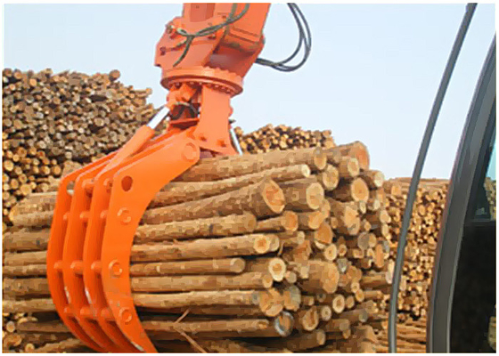 Grippage tournant hydraulique en acier de bois de construction pour des ports/chemins de fer chargeant et déchargeant